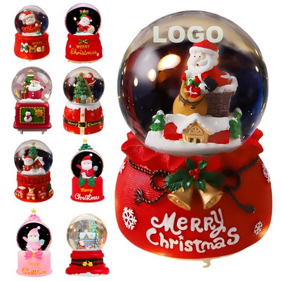 Christmas Snow Globes Musical Santa Claus Glitter Water Snow Globe Crystal Ball Music Box