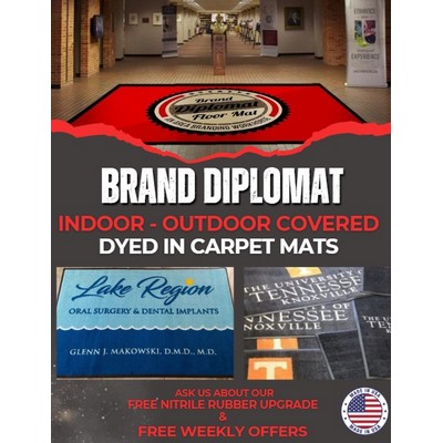 Brand Diplomat Custom Branded Logo Rug - 4' X 9'