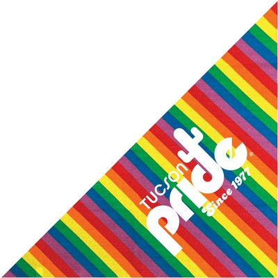 Rainbow Pride Stripes Pet Bandanna Triangle MED-LG Size 22"x22"x29" 100% Cotton Pre-Dyed Design